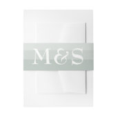 Sage Modern Chic Wedding Einladungsbanderole (Vorderseite Beispiel)