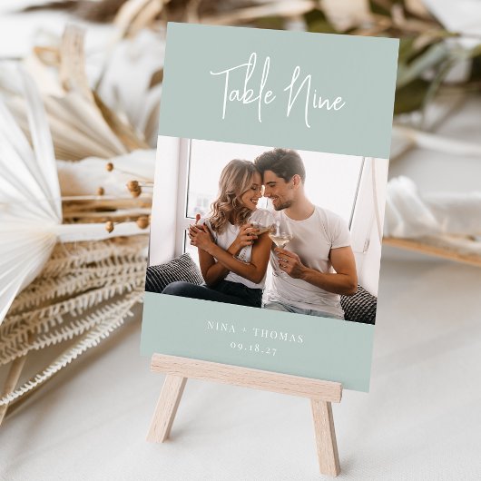 Sage Modern handschriftlich + Klassisches Serif-Fo Tischnummer