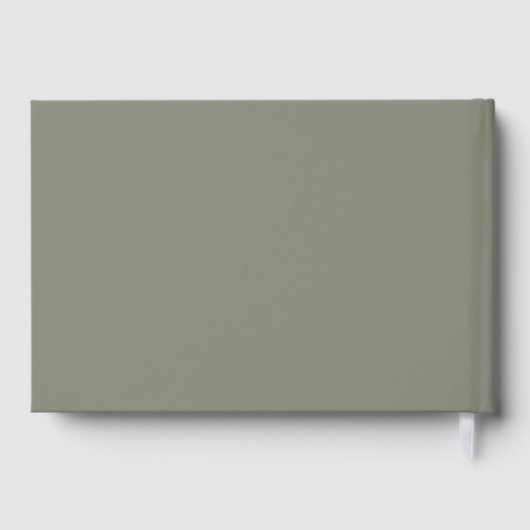 Sage Modern Wedding Foil Gästebuch (Rückseite)