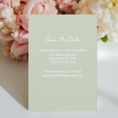 Sage Modern Wedding Foto Save The Date