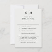Sage Monogram Classic Wedding RSVP Karte (Vorderseite)