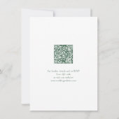 Sage Mountain Forest Rustikale QR-Code-Details Mitteilungskarte (Rückseite)