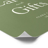 Sage Mountain Hochzeitskarten Geschenke Schild (Ecke)