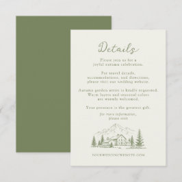 Sage Mountain Wedding Details Enclosure Card Begleitkarte