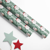 Sage Mr. & Mrs. Claus Christmas Wrapping Paper  Geschenkpapier