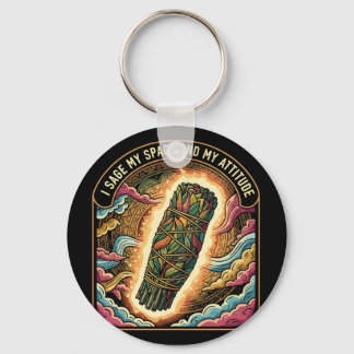 Sage My Space and My Attitude Smudging Cleansing A Schlüsselanhänger