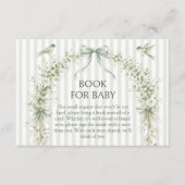 Sage Nesting Party Baby Shower Books for Baby Begleitkarte (Vorderseite)