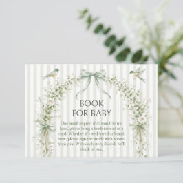 Sage Nesting Party Baby Shower Books for Baby Begleitkarte