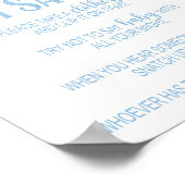 Sage nicht Baby Duwer Sign Game Elephant Blue Poster (Ecke)