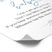 Sage nicht Baby Game Twinkle Star Baby Shower Boy Poster (Ecke)