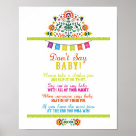 Sage nicht Baby Shower Games Poster Fiesta