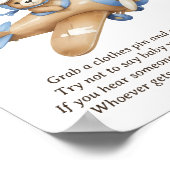 Sage nicht Baby Teddy Bear Pilot Baby Shower Game Poster (Ecke)