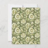 Sage Olive Green Botanical Arch Script Wedding Einladung (Rückseite)
