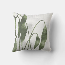 Sage Olive Green Botanical Greenery Leaves Kissen