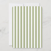 Sage Olive Green Gray Nautical Wedding Einladung (Rückseite)