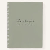 Sage Olive Green Letters to Daughter Journal Notizblock (Vorderseite)