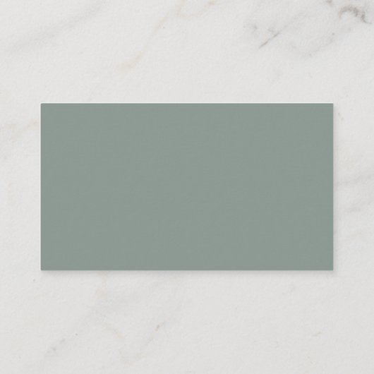 Sage Olive Green Modern Minimalist Wedding Begleitkarte (Rückseite)