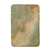 Sage Olive Green Mustard Yellow Print Badematte (Vorderseite Vertikal)