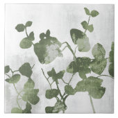 Sage Olive Green Painterly Botanical Art 01 Fliese (Vorderseite)
