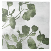 Sage Olive Green Painterly Botanical Art 02 Fliese (Vorderseite)