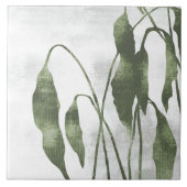 Sage Olive Green Painterly Botanical Art 03 Fliese (Vorderseite)
