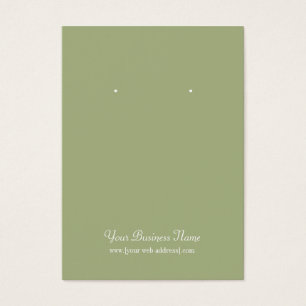 Sage Olive Green Schlicht Simple Custom Earring Ca