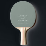 Sage Olive Green Wedding Personalisiert Tischtennis Schläger<br><div class="desc">Herrliches Pingpongpaddel mit Pingpong-Regelung. Perfektes Geschenk für die Neuvermählten in Ihrem Leben!</div>