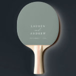 Sage Olive Green Wedding Personalisiert Tischtennis Schläger<br><div class="desc">Herrliches Pingpongpaddel mit Pingpong-Regelung. Perfektes Geschenk für die Neuvermählten in Ihrem Leben!</div>