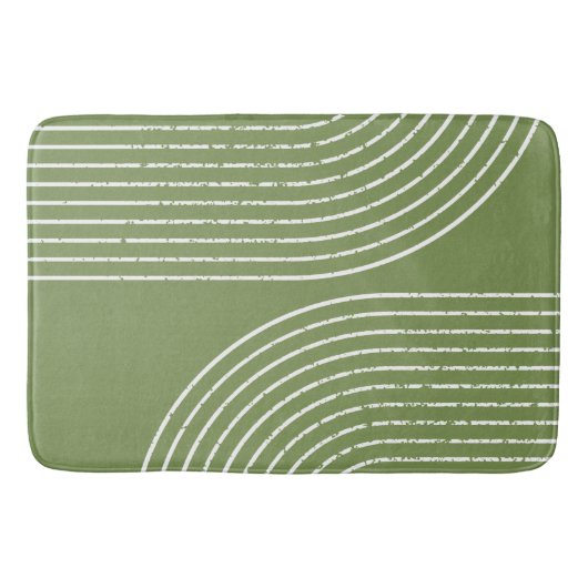 Sage Olive Minimalistisch Bath Matts Badematte (Vorderseite)
