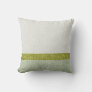 Sage Olive und Light Green Stripped Modern Kissen