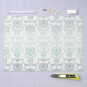 Sage Ombre Damask Tissue Paper Seidenpapier (Handwerk)