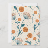 Sage Orange Botanical Baby Shower Einladung (Rückseite)