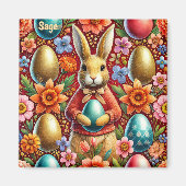 SAGE ~ Osterhasen und Eier ~ Magnet (Vorne)