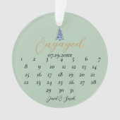 Sage Pagoda Weihnachtsbaum Verlobung Kalender Ornament (Vorderseite)