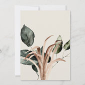 Sage Pampas Grass Boho Bridal Dusche Einladung (Rückseite)