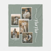 Sage Personalisiert Mimi Grandkid 5 FotoCollage Fleecedecke (Vorderseite)