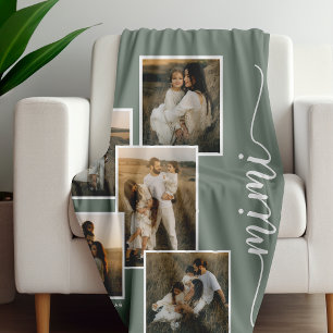 Sage Personalisiert Mimi Grandkid 5 FotoCollage Fleecedecke