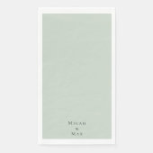 Sage Personalisiert Wedding Serviette (Vorderseite)