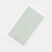 Sage Personalisiert Wedding Serviette (Ecke)