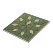 Sage Petal Harmony - Artisan Floral Keramik Tile Fliese (Seite)