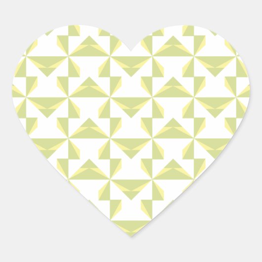 Sage Pinwheels Herz-Aufkleber (Vorderseite)