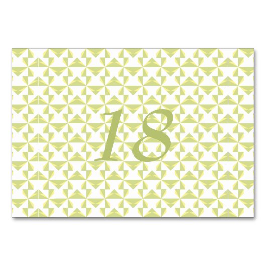 Sage Pinwheels Tischnummer (Vorderseite)