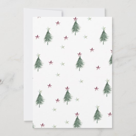 Sage & Plum Festivals Bäume Weihnachtsfest Party Einladung (Rückseite)