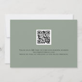 Sage Pumpkins Autumnal Florals QR Code Wedding Sav Save The Date (Rückseite)