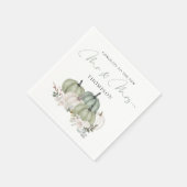 Sage Pumpkins Florals Glückwunsch Mr. Wedding Serviette (Ecke)