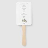 Sage Pumpkins Florals Wedding Program Fächer (Rückseite)