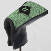 SAGE RAUTE STRICK Golf Putter Cover + Initial II Headcover (3/4 Vorderseite)