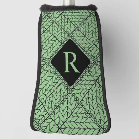 SAGE RAUTE STRICK Golf Putter Cover + Initial II Headcover (Rotieren 90)