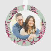 Sage Red Pagoda Weihnachtsbaum Verlobung Ornament (Rückseite)