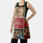Sage RED Photos collage Christmas new year Schürze (InSitu)